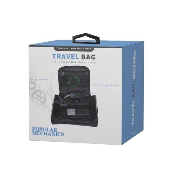Popular Mechanics Travel Bag Charger Organizer 3 Outlet Power Strip - Picture 1 of 7